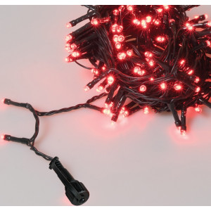 100Led Λαμπάκια Με Πρόγραμμα,Επέκταση Και Μετασχηματιστή Ip44 ,Πράσινο Καλώδιο/Κόκκινο Λαμπάκι 5 Μέτρα (5cm Απόσταση)