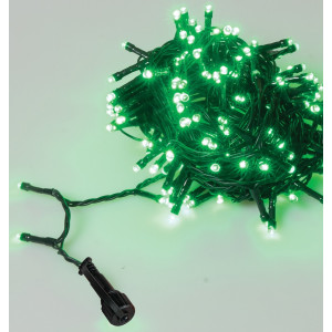 100Led Λαμπάκια Με Επέκταση , Πρόγραμμα Και Μετασχηματιστή ip44,Πράσινο Καλώδιο/Πράσινο Λαμπάκι ,(5 cm Απόσταση) 5Μέτρα