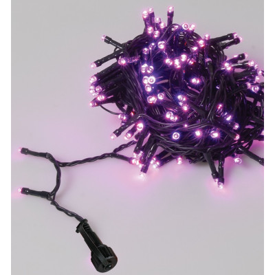 100Led Λαμπάκια Με Επέκταση , Πρόγραμμα Και Μετασχηματιστή ip44,Πράσινο Καλώδιο/Μώβ Λαμπάκι ,(5 cm Απόσταση) 5Μέτρα