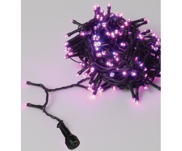 100Led Λαμπάκια Με Επέκταση , Πρόγραμμα Και Μετασχηματιστή ip44,Πράσινο Καλώδιο/Μώβ Λαμπάκι ,(5 cm Απόσταση) 5Μέτρα