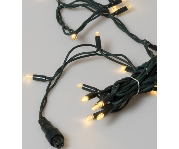 100Led Rubber Round Λαμπάκια Επεκτεινόμενα Με Πράσινο Καλώδιο/Θερμό Λαμπάκι ,Ip65 Στεγανό,(10cm Απόσταση) 10 Μέτρα (Kelvin: 2.500 - 3.000)