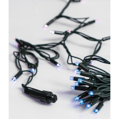 100Led Rubber Λαμπάκια Επεκτεινόμενα Με Πράσινο Καλώδιο/Μπλέ Λαμπάκι ,Ip65 Στεγανό,(10cm Απόσταση) 10 Μέτρα