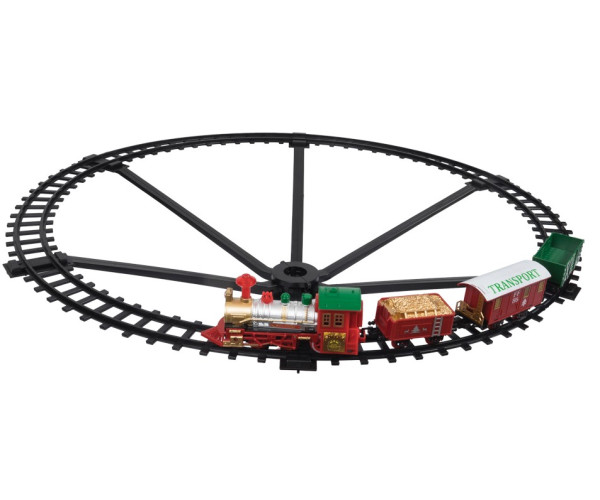 Χριστουγννιάτικο Τρένο Δέντρου 4 Βαγονίων Με Κίνηση , Ήχο Και Φώς Μπαταρίας 93cm