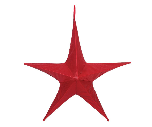 Κόκκινο Κρεμαστό Υφασμάτινο Χριστουγεννιάτικο Αστέρι 60cm