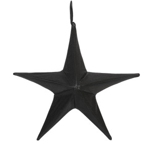 Μάυρο Κρεμαστό Υφασμάτινο Χριστουγεννιάτικο Αστέρι 40cm