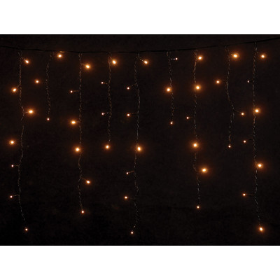 300Led Ασύμμετρη Κουρτίνα Με Επέκταση Και Μετασχηματιστή Ip44, 600 x 75(h)cm,`Πράσινο Καλώδιο/ Θερμό Λαμπάκι , (Kelvin: 2.500 - 3.500)