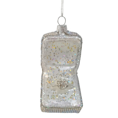 Γυάλινο Κρεμαστό Χριστουγεννιάτικο Στολίδι Κοσμηματοθήκη 4,9 x 5,8 x 10,5cm