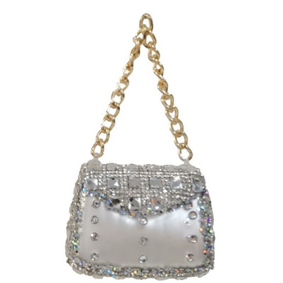 Γυάλινο Κρεμαστό Χριστουγεννιάτικο Στολίδι Τσάντα 7,5 x 3 x 6cm