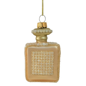 Γυάλινο Κρεμαστό Χριστουγεννιάτικο Στολίδι Κολώνια 5,5 x 2,4 x 7,3cm