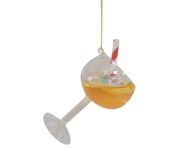 Γυάλινο Κρεμαστό Χριστουγεννιάτικο Στολίδι Ποτήρι 6,1 x 6,1 x 11cm