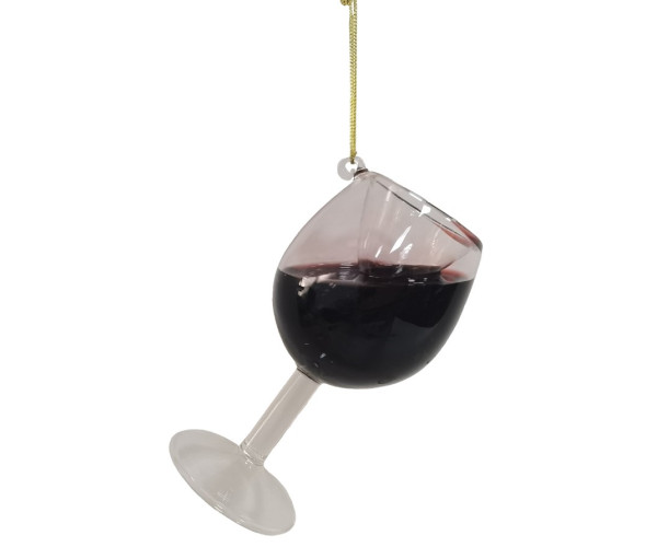 Γυάλινο Κρεμαστό Χριστουγεννιάτικο Στολίδι Ποτήρι 5,3 x 5,3 x 10cm