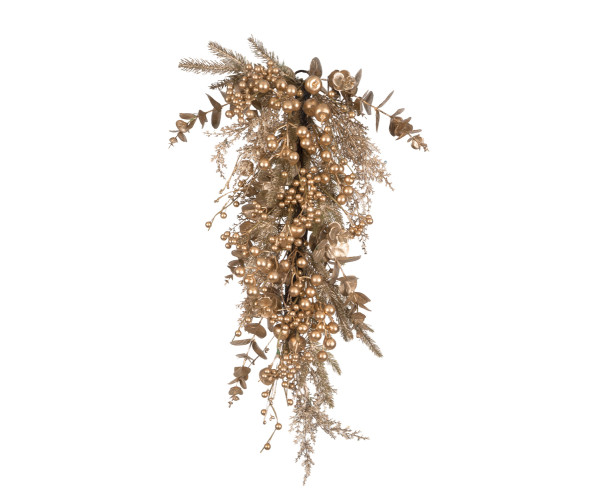 Χριστουγεννιάτικο Κλαδί Δάκρυ Με Γκι 70cm