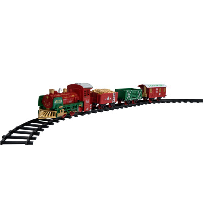 Χριστουγννιάτικο Τρένο 4 Βαγονίων Με Κίνηση , Ήχο , Φώς Και Εφέ Καπνού Μπαταρίας 135x 75cm