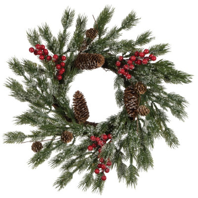 Στολισμένο Χριστουγεννιάτικο Στεφάνι 45cm