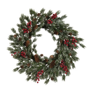 Στολισμένο Χριστουγεννιάτικο Στεφάνι 60cm