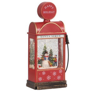 Χριστουγεννιάτικη Διακοσμητική Χιονόμπαλα Μ Φώς Και Μουσική Μπαταρίας Και Καλώδιο Usb 11,5 x 7,5 x 27(Η)cm