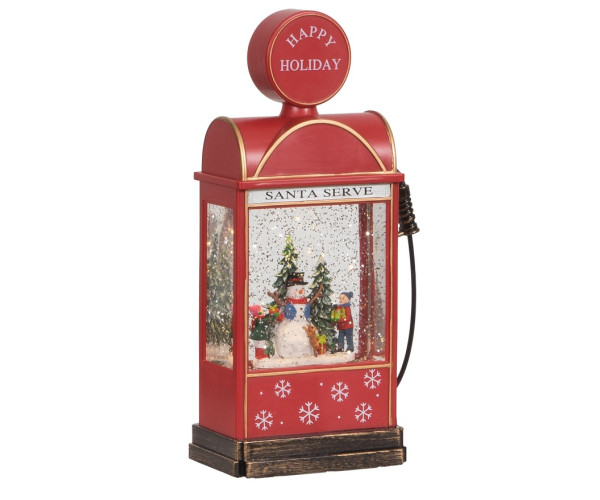 Χριστουγεννιάτικη Διακοσμητική Χιονόμπαλα Μ Φώς Και Μουσική Μπαταρίας Και Καλώδιο Usb 11,5 x 7,5 x 27(Η)cm