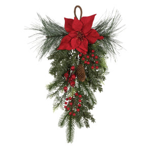 Χριστουγεννιάτικο Κλαδί Δάκρυ Με Γκί 58cm