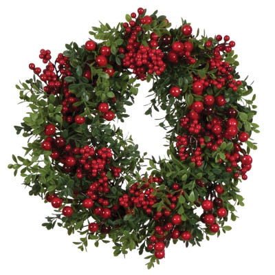 Στολισμένο Χριστουγεννιάτικο Στεφάνι 58cm