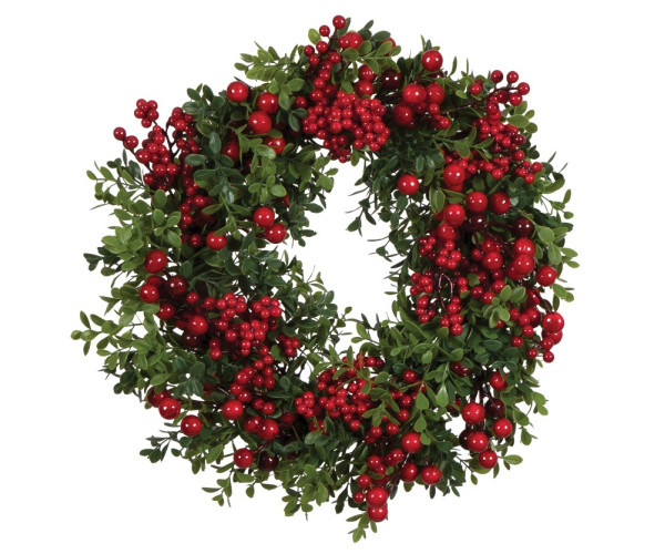 Στολισμένο Χριστουγεννιάτικο Στεφάνι 58cm