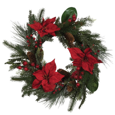 Στολισμένο Χριστουγεννιάτικο Στεφάνι 50cm