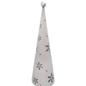 Μεταλλικός Χριστουγεννιάτκος Κώνος Με Φως Led Μπαταρίας 10 x 10 x 29cm