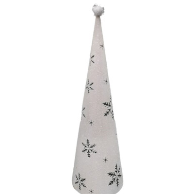 Μεταλλικός Χριστουγεννιάτκος Κώνος Με Φως Led Μπαταρίας 10 x 10 x 29cm