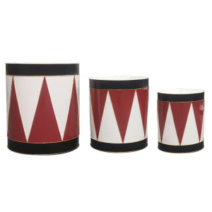 Μεταλλικά Χριστουγεννιάτικα Τύμπανα Σετ/3 37(h)cm, 31(h)cm, 24(h)cm