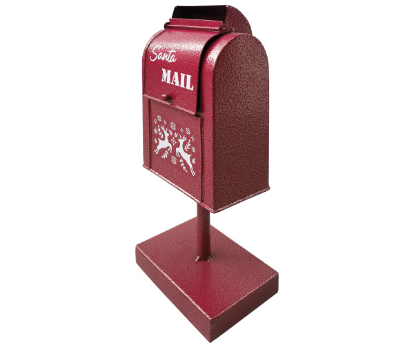 Χριστουγεννιάτικο Μεταλλικό Γραμματοκιβώτιο Κόκκινο 11,5 x 7,3 x 30,5(h)cm