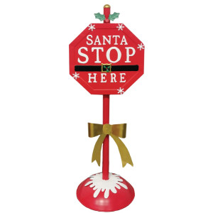 Χριστουγεννιάτικο Μεταλλικό Γραμματοκιβώτιο Κόκκινο 34 x 28 x 94(h)cm