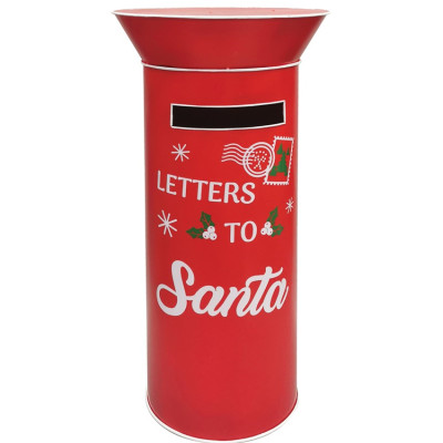 Χριστουγεννιάτικο Μεταλλικό Γραμματοκιβώτιο Κόκκινο 39,3 x 39,3 x 80,7(h)cm