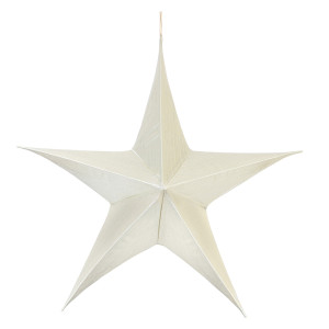 Μπέζ Κρεμαστό Υφασμάτινο Χριστουγεννιάτικο Αστέρι 100cm