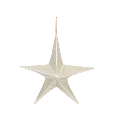 Μπέζ Κρεμαστό Υφασμάτινο Χριστουγεννιάτικο Αστέρι 40cm