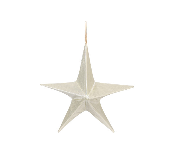 Μπέζ Κρεμαστό Υφασμάτινο Χριστουγεννιάτικο Αστέρι 40cm