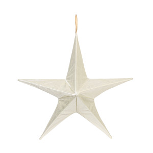 Μπέζ Κρεμαστό Υφασμάτινο Χριστουγεννιάτικο Αστέρι 60cm