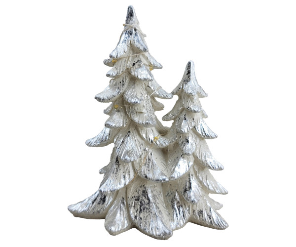 Πήλινα Διακοσμητικά Χριστουγεννιάτικα Δεντράκια Με Φώς Led Μπαταρίας 14,5(h)cm