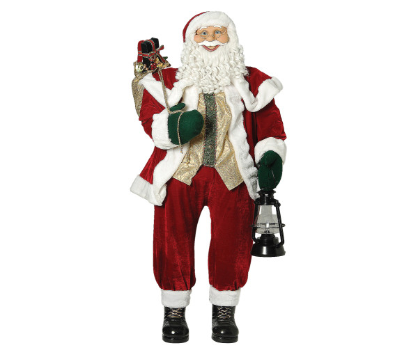Διακοσμητικός Άγιος Βασίλης Με Φώς & Μουσική Μπαταρίας 152(h)cm