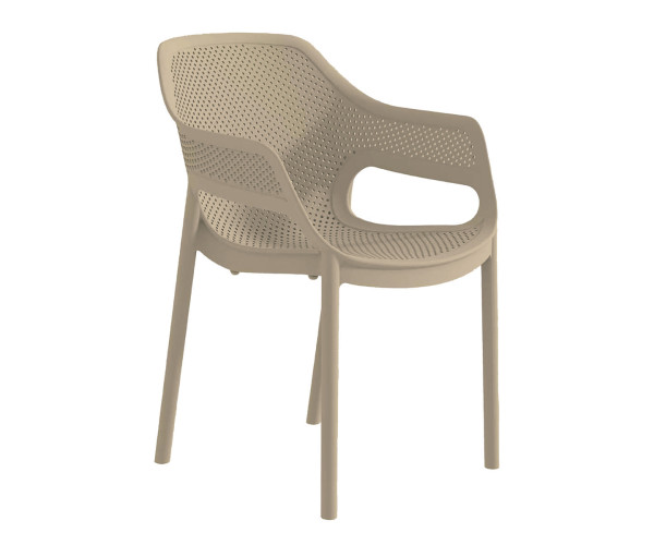 Taupe Στοιβαζόμενη Πολυθρόνα Πολυπροπυλένιου Με UV Προστασία