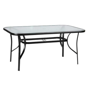 Μεταλλικό Παραλ/μο Τραπέζι Με Τζάμι 120 x 70 x 70(h)cm