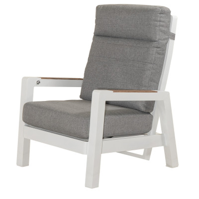 Πολυθρόνα Με Σκελετό Αλουμινίου , Pollywood Στα Μπράτσα Και Μηχανισμό Αναδίπλωσης Στήν Πλάτη Με Μαξιλάρι 73 x 83 x 101(h)cm