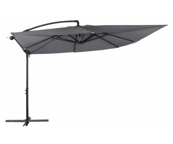 Γκρί Ανταλλακτικό Πανί Τετράγωνης Ομπρέλας 300 x 300cm Με 8 Ακτίνες 