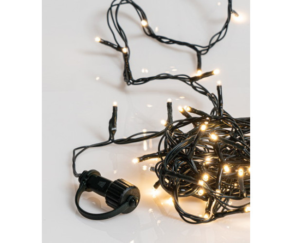 700Led Φωτάκια Με Επέκταση Και Μετασχηματιστή Ip44 ,Πράσινο Καλώδιο/Day Light Λαμπάκι (5cm Απόσταση) ,35 Μέτρα (Kelvin 3.000 - 4.000) Με Καρούλι Αποθήκευσης