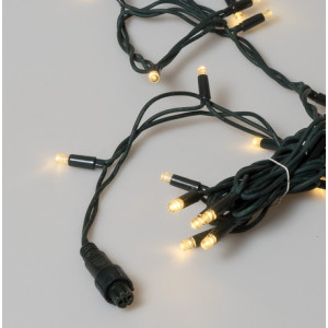 100Led Rubber Round Λαμπάκια Επεκτεινόμενα Με Πράσινο Καλώδιο/Θερμό Λαμπάκι ,Ip65 Στεγανό,(10cm Απόσταση) 10 Μέτρα (Kelvin: 2.500 - 3.000)