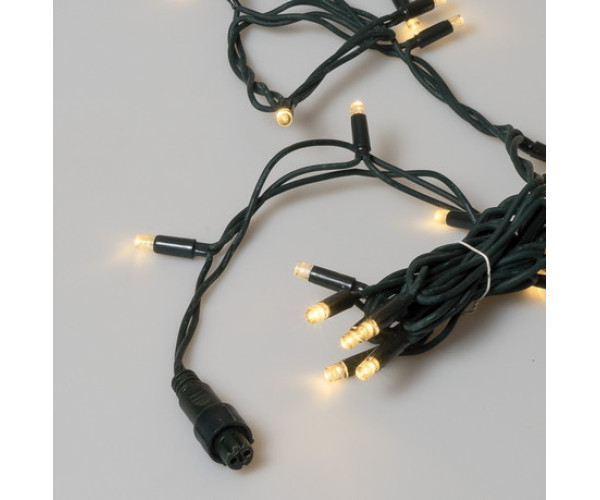 100Led Rubber Round Λαμπάκια Επεκτεινόμενα Με Πράσινο Καλώδιο/Θερμό Λαμπάκι ,Ip65 Στεγανό,(10cm Απόσταση) 10 Μέτρα (Kelvin: 2.500 - 3.000)