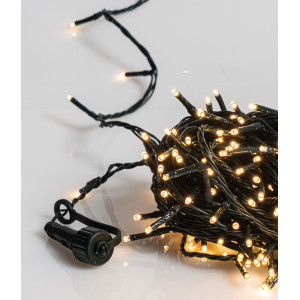 300Led Λαμπάκια All Flasher Με Επέκταση Και Μετασχηματιστή Ip44 ,Πράσινο Καλώδιο/Θερμό ,(5cm Απόσταση) 15 Μέτρα (Kelvin: 2.500 - 3.000)