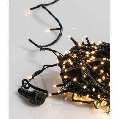 500Led Λαμπάκια All Flasher Με Επέκταση Και Μετασχηματιστή Ip44 ,Πράσινο Καλώδιο/Θερμό Λαμπάκι ,(5cm Απόσταση) 25 Μέτρα (Kelvin: 2.500 - 3.000)