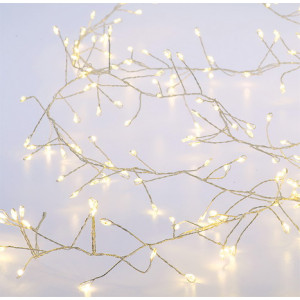 1000Led Λαμπάκια Φοίνικας  Copper Cluster Με Μετασχηματιστή Ip44 8 Προγραμμάτων ,10 Μέτρα (Kelvin: 2.500 - 3.000) , Με Καρούλι Αποθήκευσης