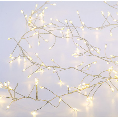 1000Led Λαμπάκια Φοίνικας  Copper Cluster Με Μετασχηματιστή Ip44 8 Προγραμμάτων ,10 Μέτρα (Kelvin: 2.500 - 3.000) , Με Καρούλι Αποθήκευσης