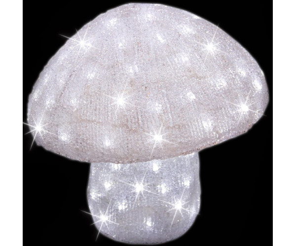 3D Φωτιζόμενο Ακρυλικό Μανιτάρι Με 120Led Λευκό Φωτισμό Και Μετασχηματιστή Ip44,35(Η)cm