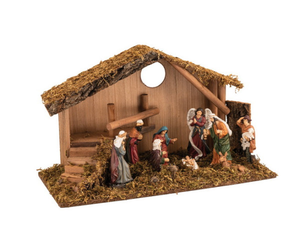 Ξύλινη Χριστουγεννιάτικη Φάτνη 45 x 20 x 26(h)cm